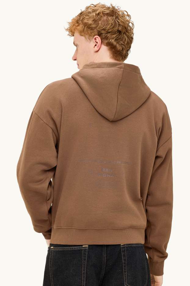 Herren - Oversized-Hoodie - braun