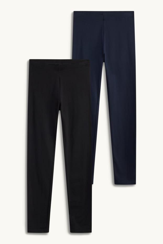 Femmes - Lot de 2 - leggings - bleu foncé