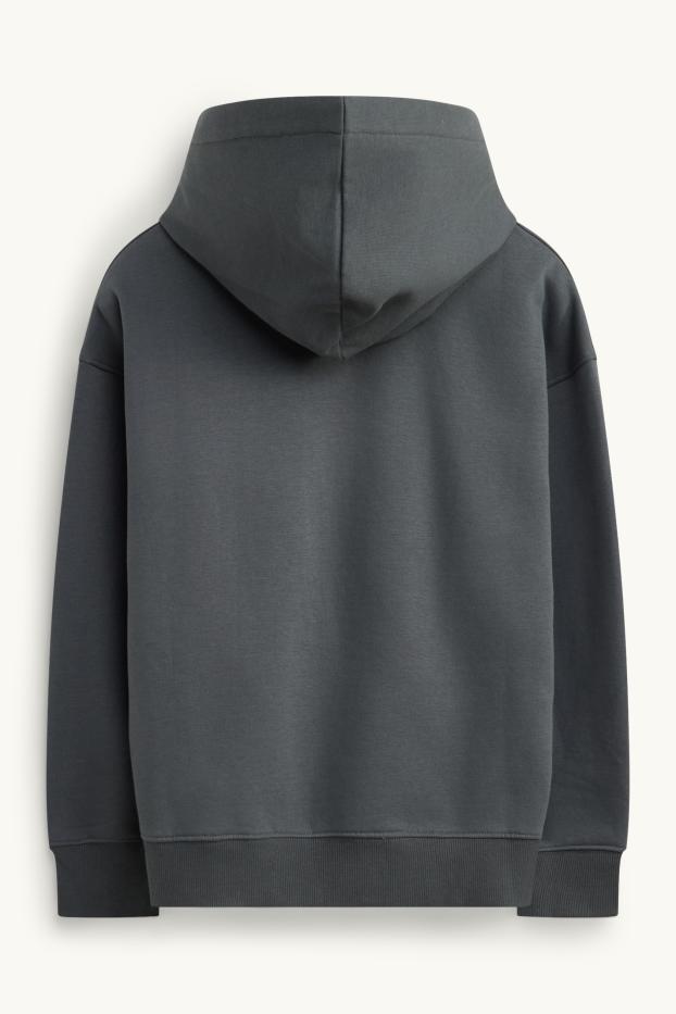 Enfants garçons - Sweat à capuche - gris foncé