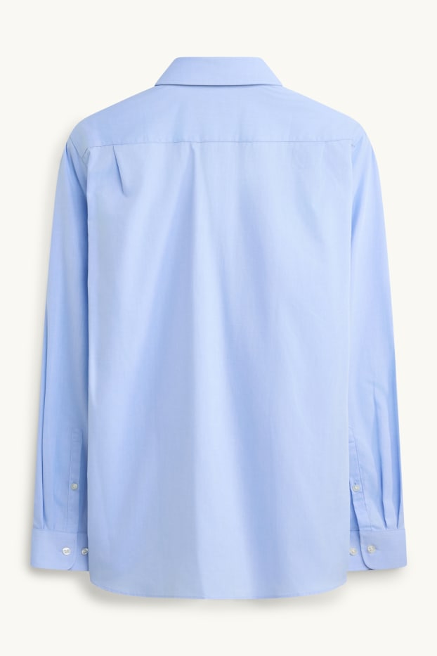 Uomo - Camicia business - regular fit - collo all'italiana - facile da stirare - azzurro