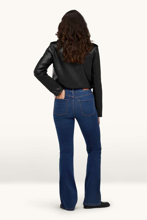 Donna - Bootcut jeans - vita alta - jeans blu scuro