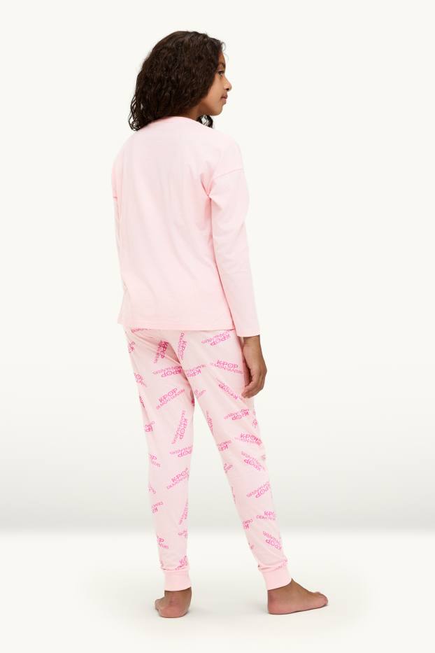Children Girls - KPop Demon Hunters - pyjamas - 2 piece - light rose