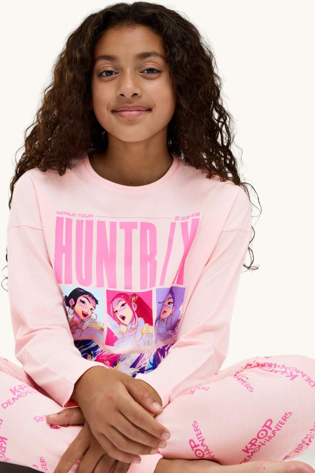 Children Girls - KPop Demon Hunters - pyjamas - 2 piece - light rose