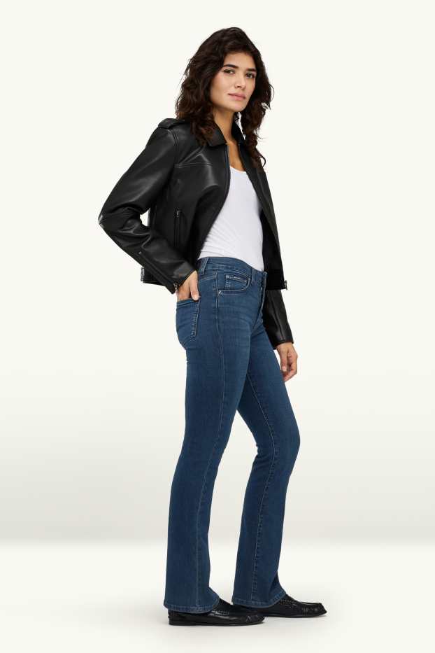 Damen - Bootcut Jeans - Mid Waist - LYCRA® - dunkeljeansblau