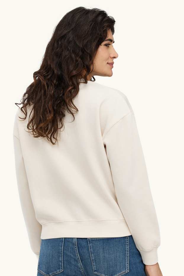 Femmes - Minnie Mouse - sweat - effet brillant - blanc crème