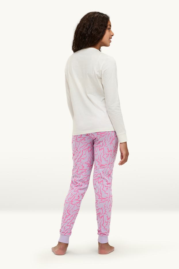 Children Girls - KPop Demon Hunters - pyjamas - 2 piece - white / pink