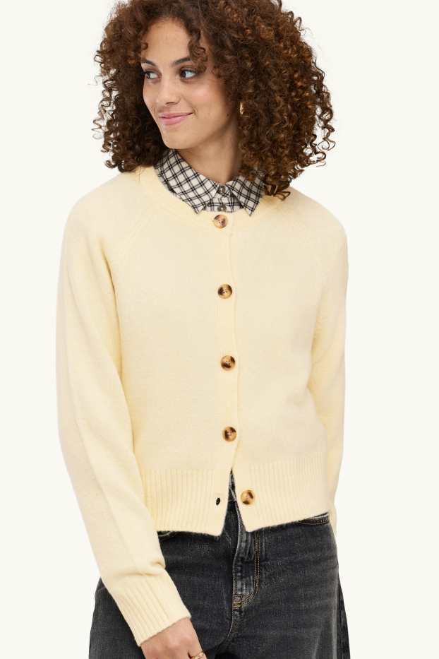 Women - Cardigan - light yellow
