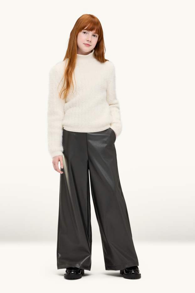 Nena - Pantalons - imitació de pell - negre