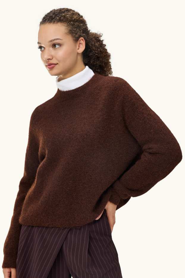 Damen - Pullover - dunkelbraun