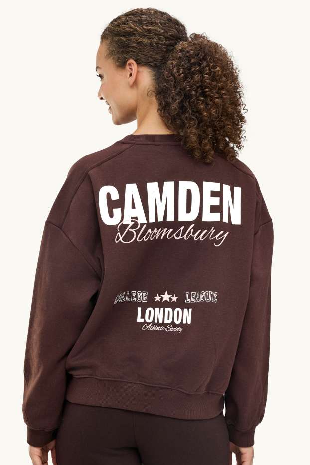Dames - Oversized sweatshirt - donkerbruin