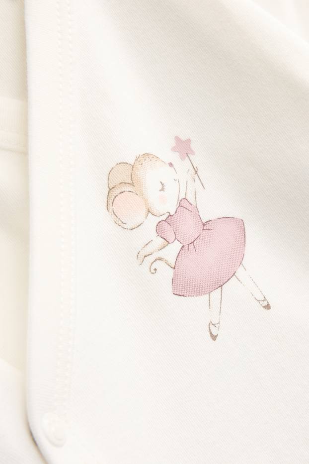 Baby Girls - Multipack of 3 - little mouse - wrapover baby bodysuit - cremewhite