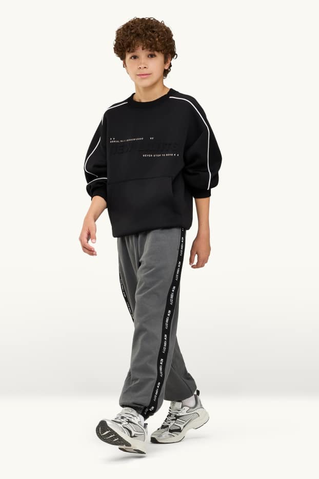 Enfants garçons - Pantalon de jogging - gris / noir