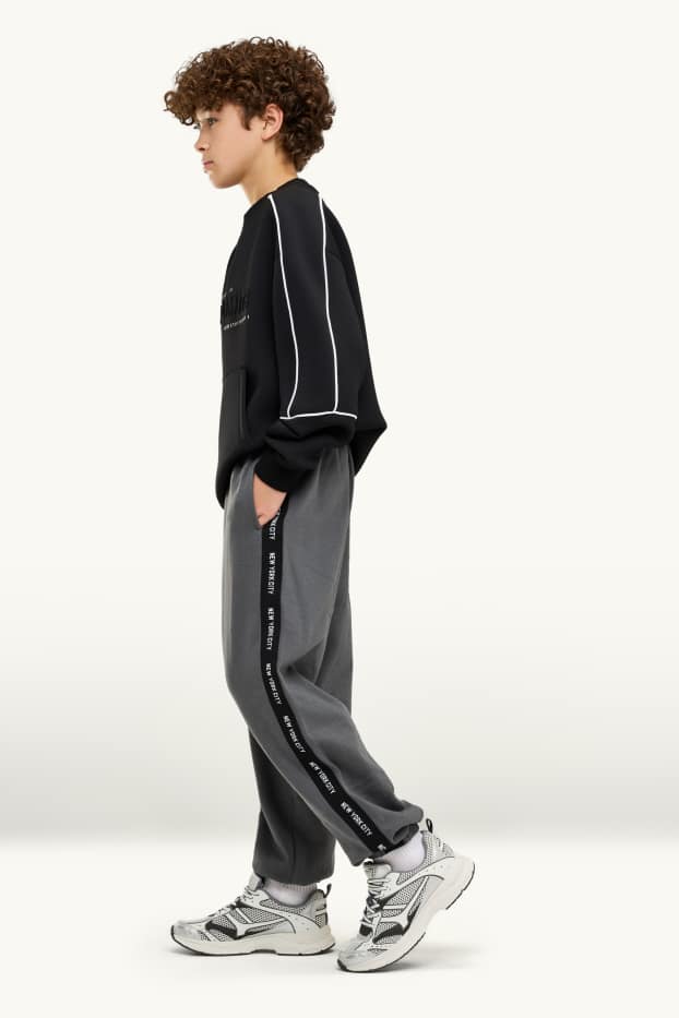 Enfants garçons - Pantalon de jogging - gris / noir