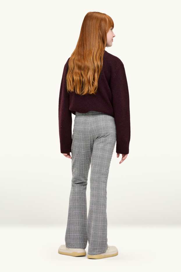 Kinderen: meisjes - Set van 2 - flared legging - zwart / grijs