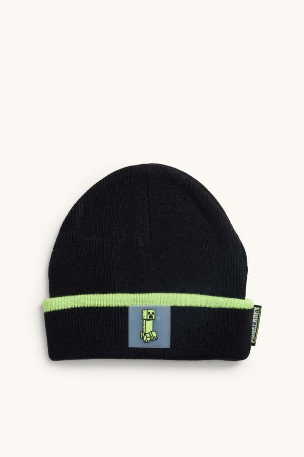 Enfants garçons - Bonnet en maille - noir