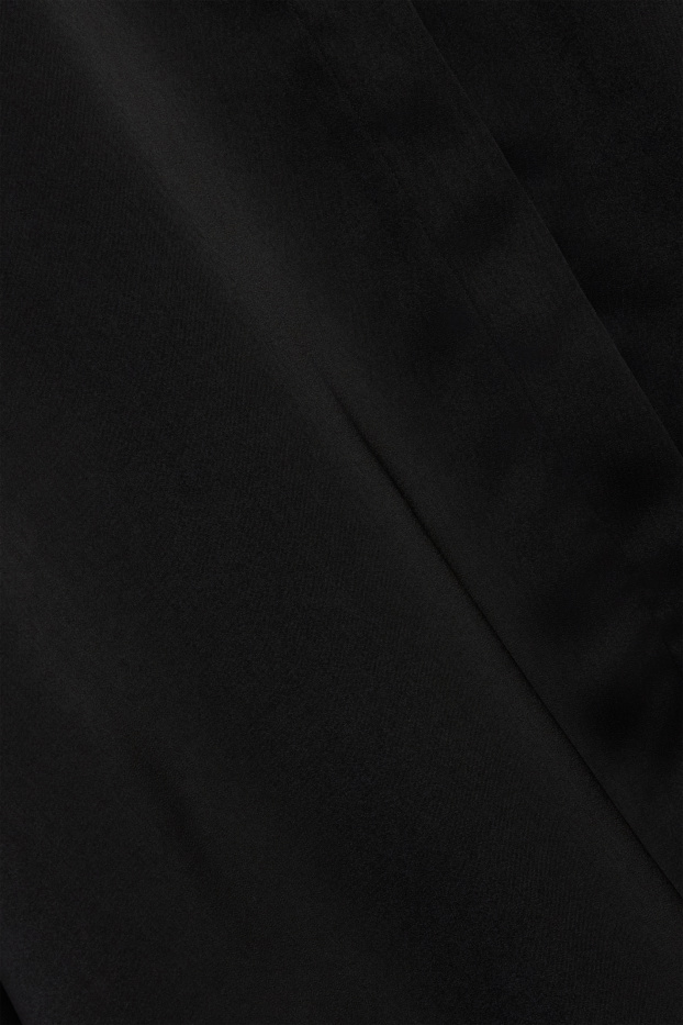 Femei - Bluză tip cămașă din satin - negru