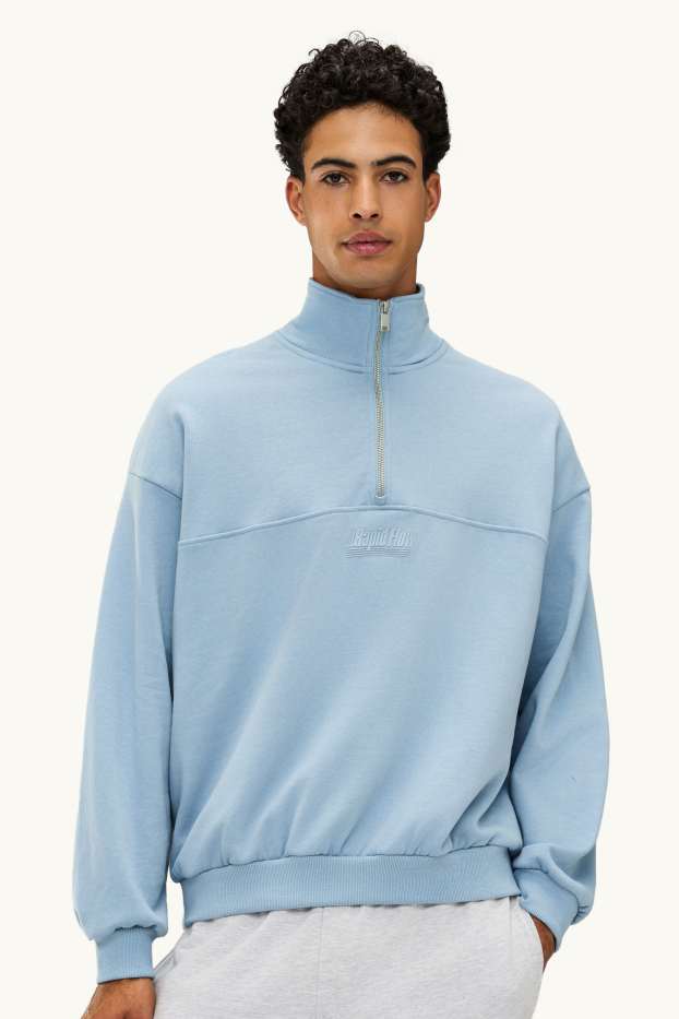 Uomo - Felpa oversize - azzurro