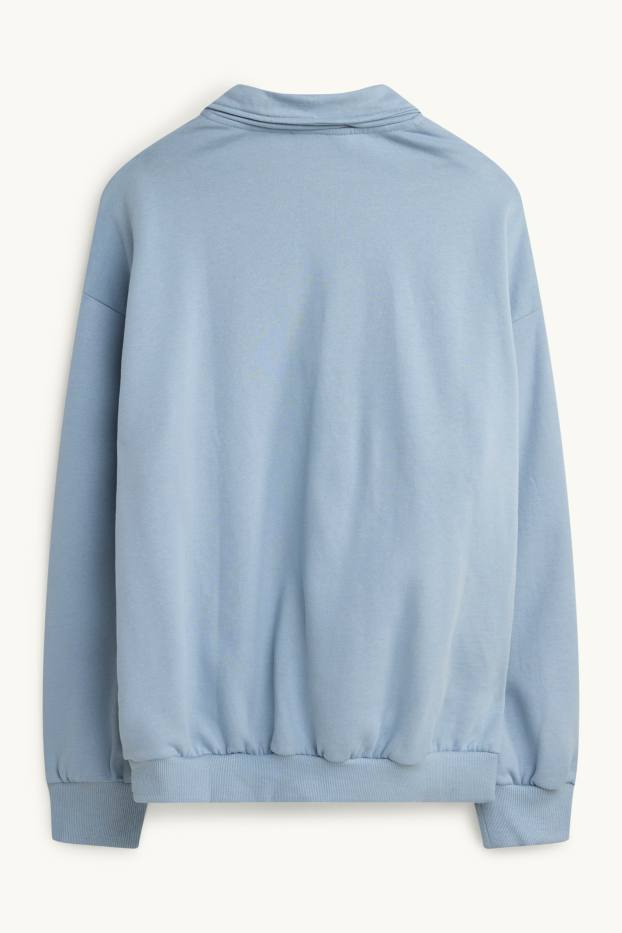 Uomo - Felpa oversize - azzurro