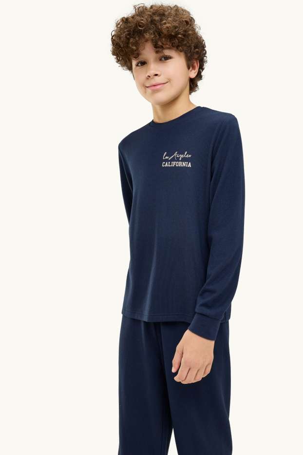 Enfants garçons - Los Angeles - Pyjama - 2 pièces - bleu foncé