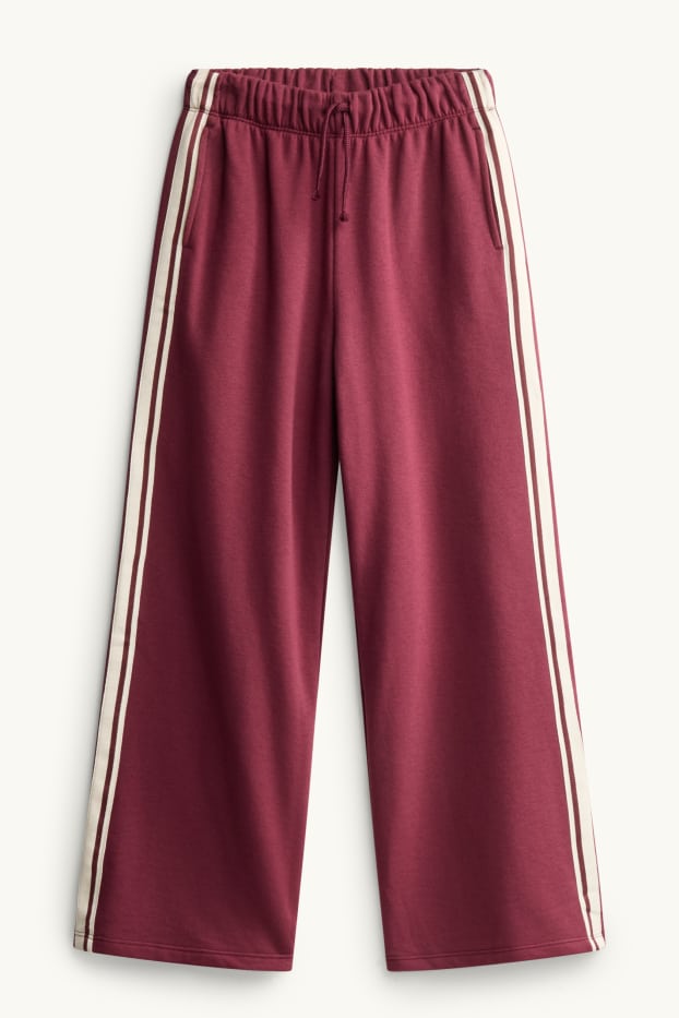 Bambine - Pantaloni sportivi - bordeaux / bianco