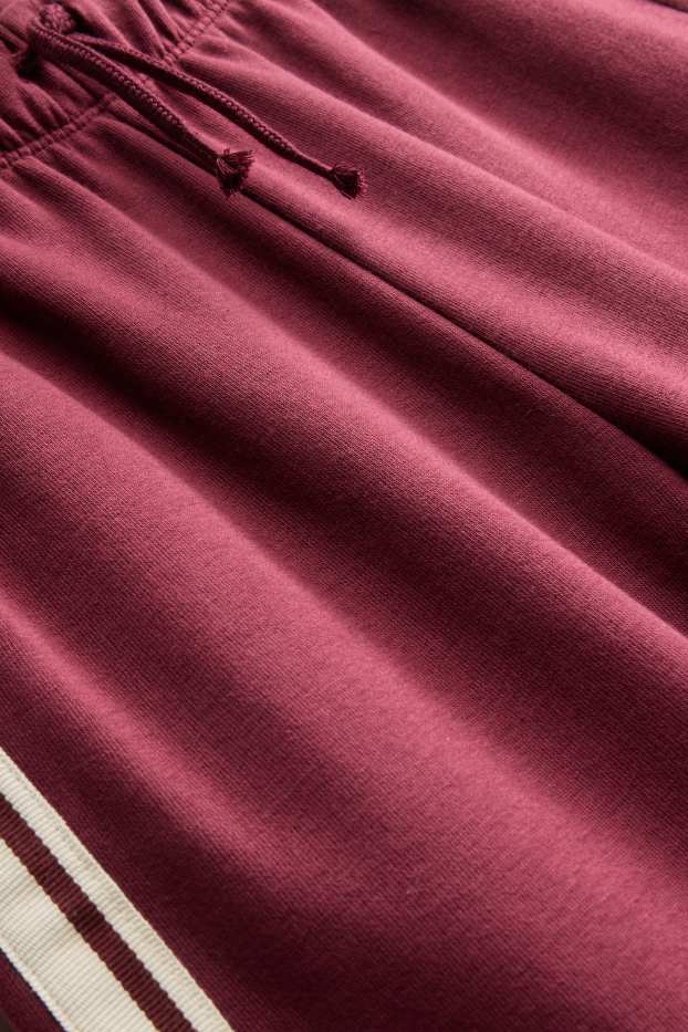 Bambine - Pantaloni sportivi - bordeaux / bianco