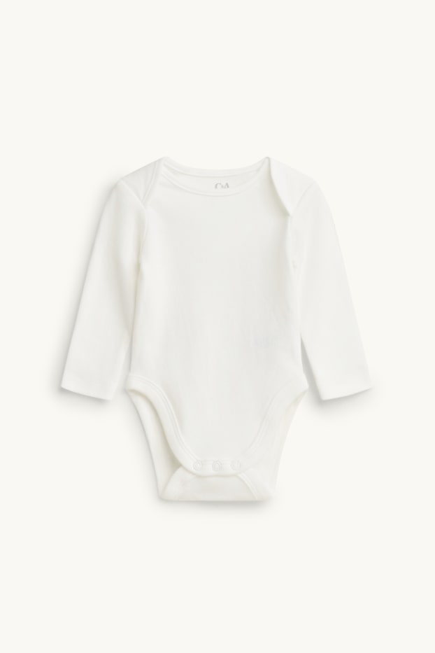 Neonati - Volpe - set con tutina - con fodera in pelo - 2 pezzi - bianco / beige