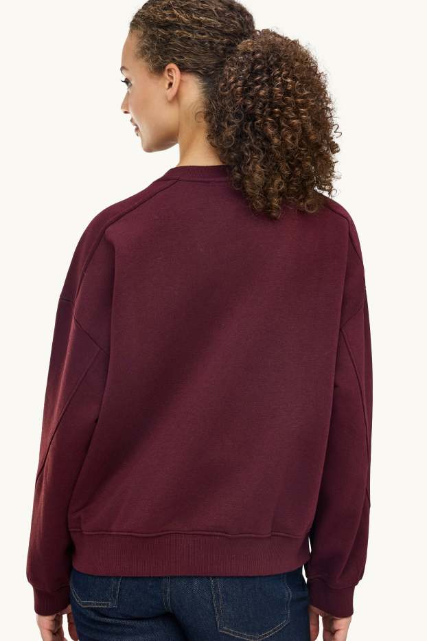 Damen - Oversized-Sweatshirt - bordeaux