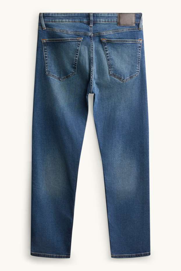 Pánské - Slim tapered jeans - džíny - tmavomodré