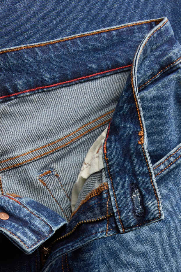 Pánské - Slim tapered jeans - džíny - tmavomodré