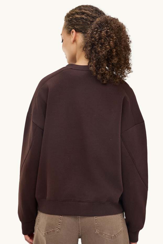 Femmes - Sweat Oversize - marron foncé
