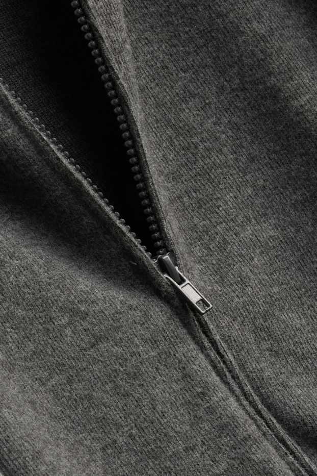 Women - Zipped hoodie - dark gray