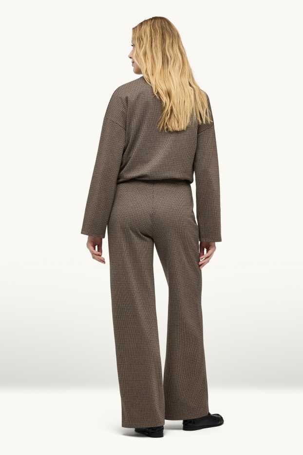 Damen - Jogginghose - gemustert - taupe