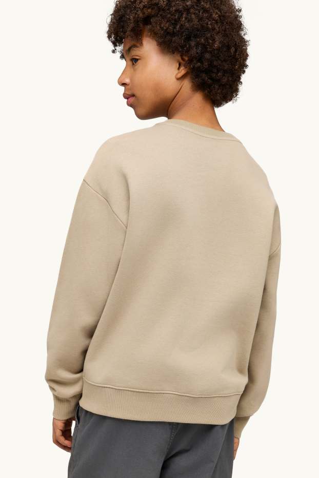 Children Boys - Car - sweatshirt - light brown