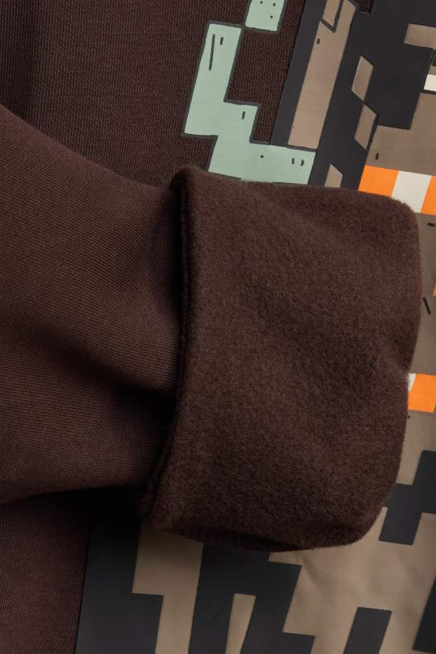 Kinder Buben - Minecraft - Sweatshirt - dunkelbraun