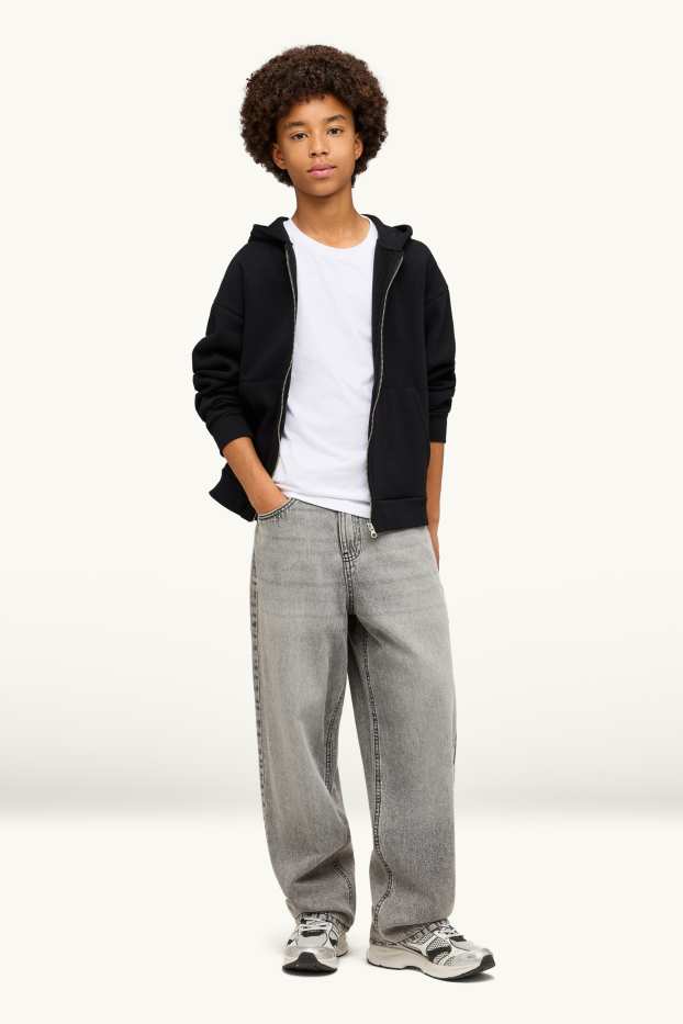 Kinder Jungen - Skater Jeans - Thermojeans - jeansgrau