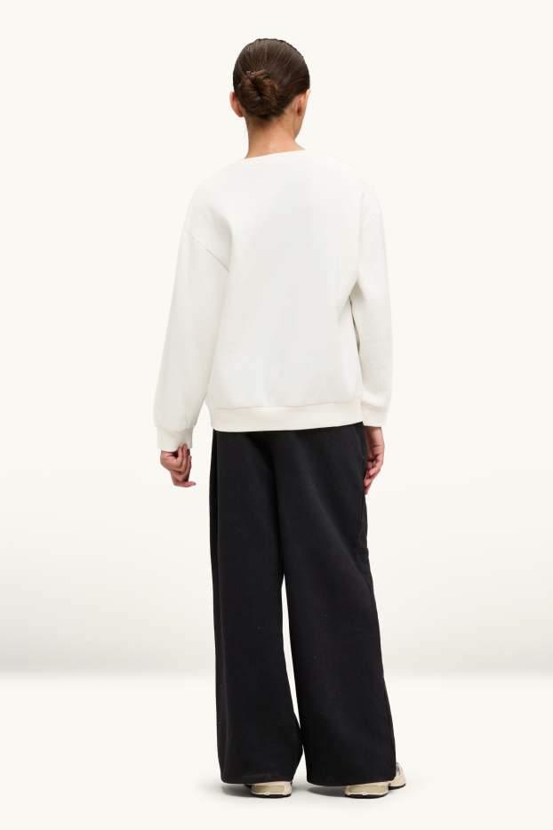 Enfants filles - KPop Demon Hunters - ensemble - sweat et pantalon de jogging - 2 pièces - blanc crème