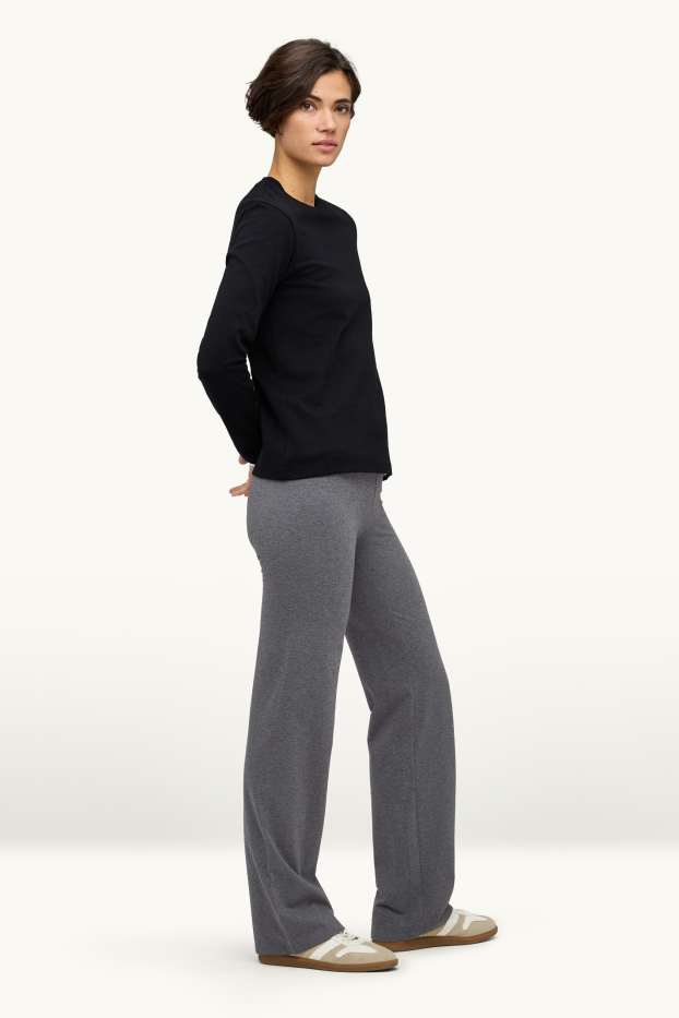 Dámské - Multipack 2 ks - straight leggings - šedá-žíhaná