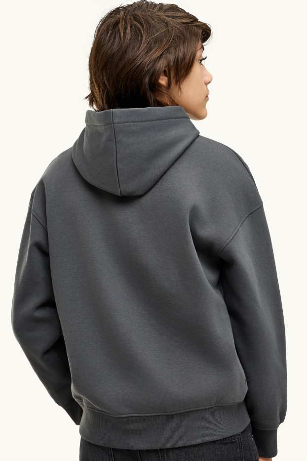 Enfants garçons - Minecraft - sweat à capuche - gris foncé