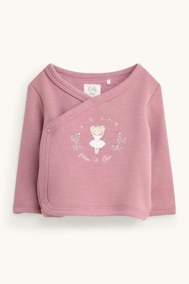 Bébés filles - Ballerine - tenue de Noël nouveau-né - doublée de peluche - blanc / rose