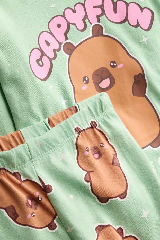 Kinder Mädchen - CapyFun - Pyjama - 2 teilig - mintgrün
