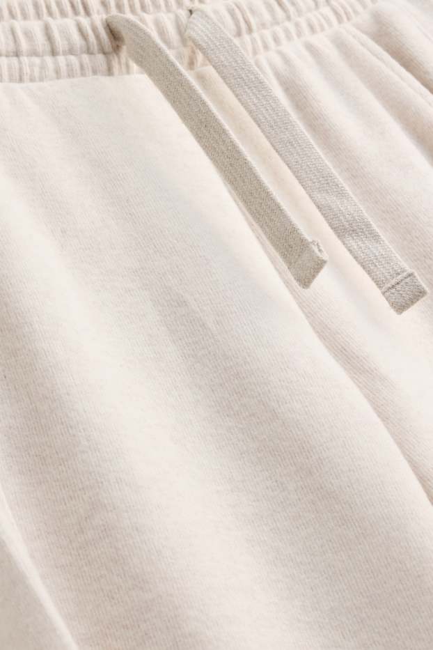 Femmes - Pantalon de jogging en maille - blanc crème