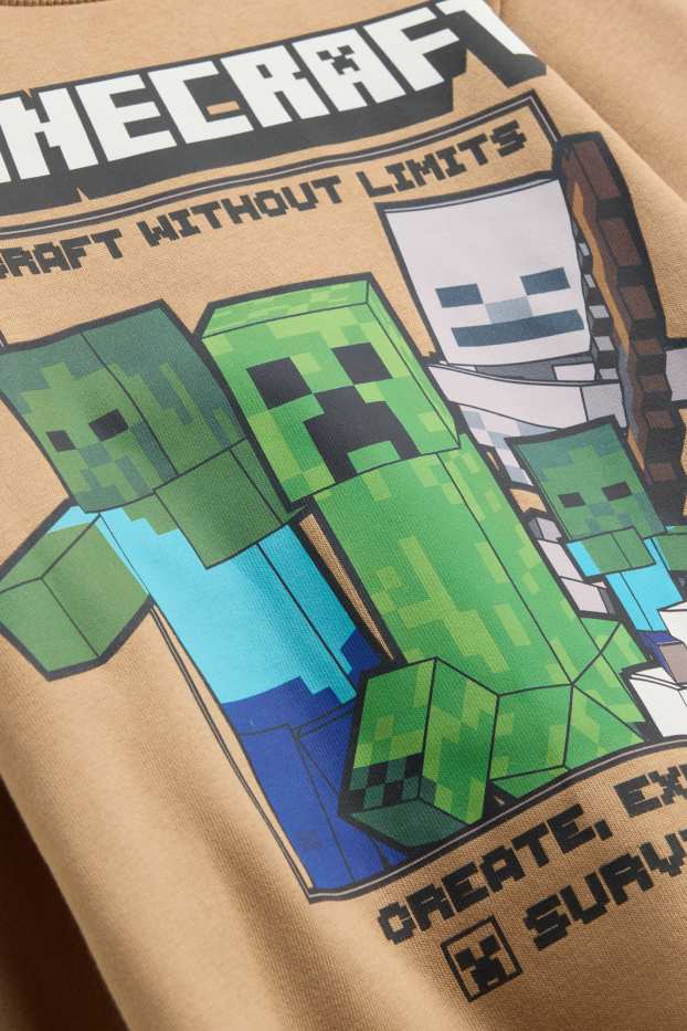 Kinder Jungen - Multipack 2er - Minecraft - Sweatshirt und Hoodie - braun / blau