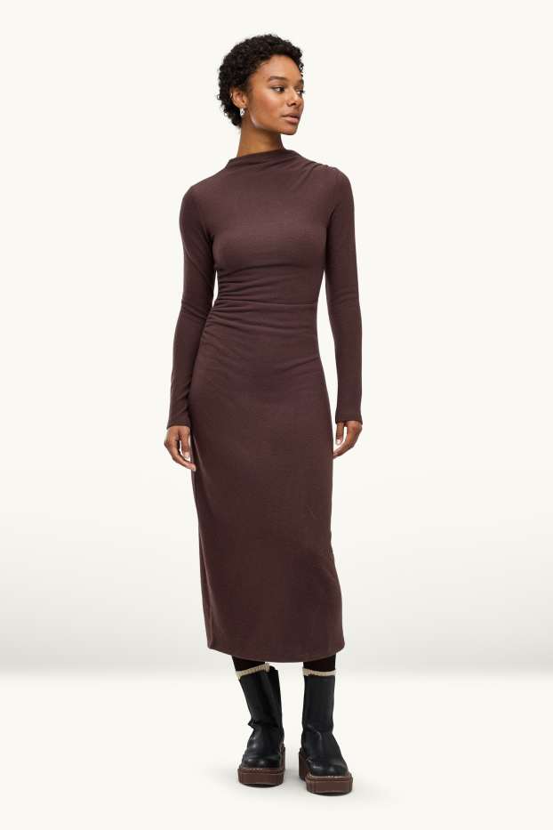 Femmes - Robe Bodycon - marron foncé
