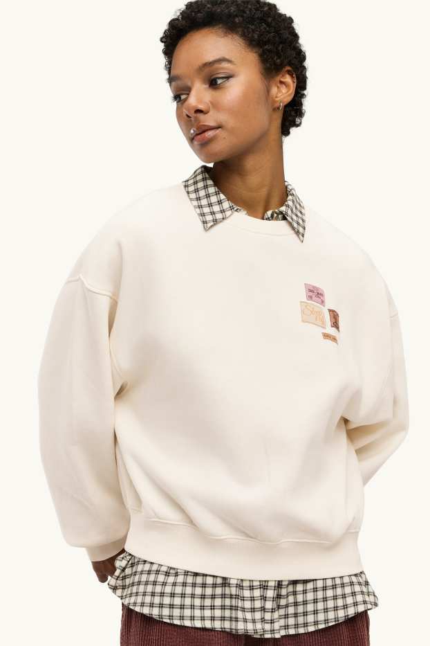Women - Oversized sweatshirt - cremewhite