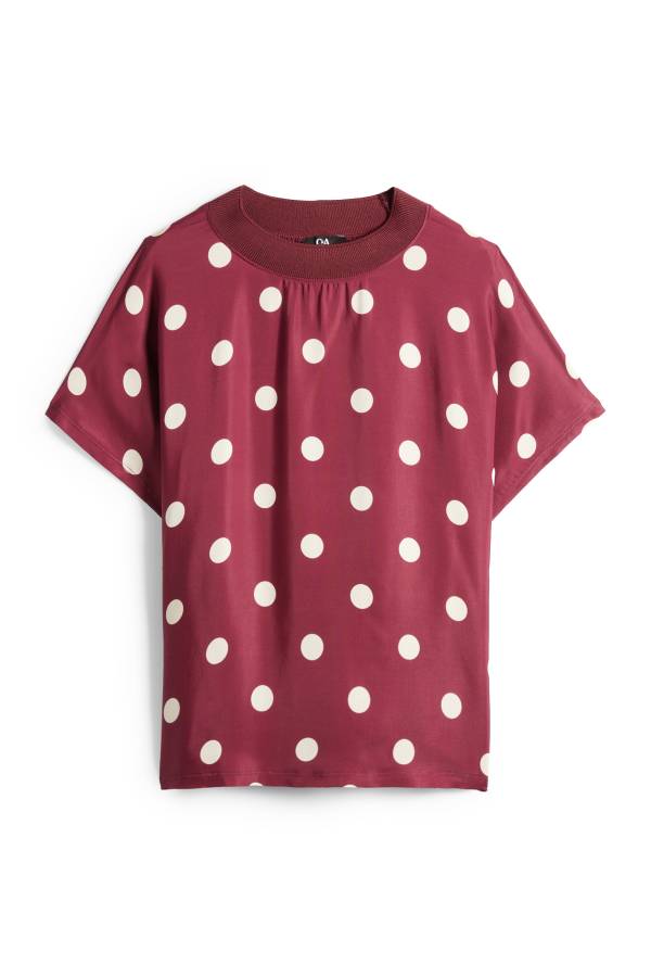 T-shirt - relaxed fit - met stippen