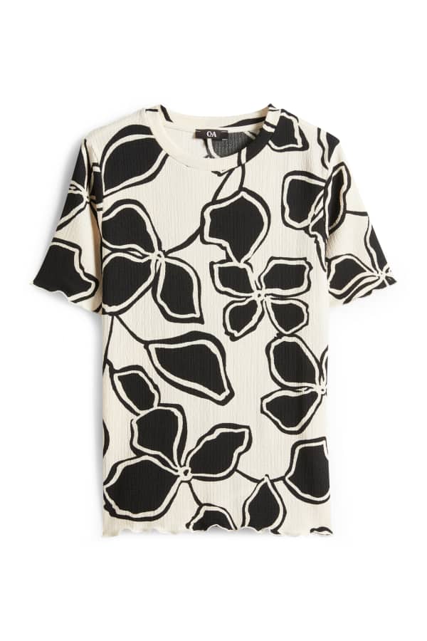 T-shirt - regular fit - gebloemd