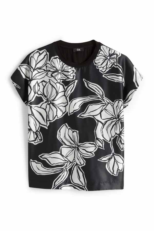 T-shirt - regular fit - gebloemd