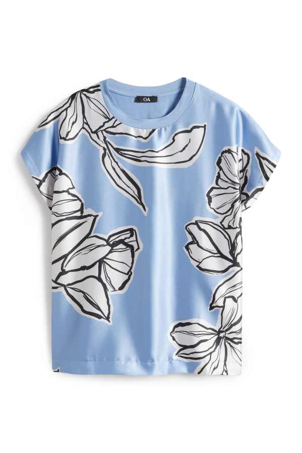 T-shirt - regular fit - gebloemd