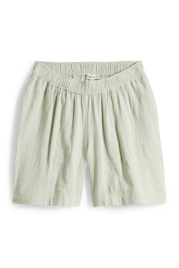 Zwangerschapsshort van mousseline