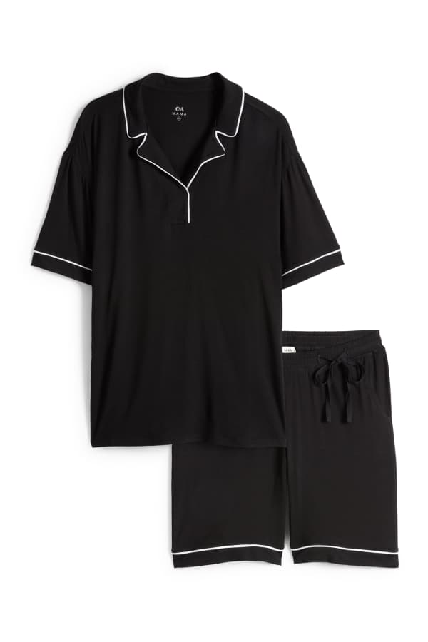 Zwangerschapsshortama van viscose